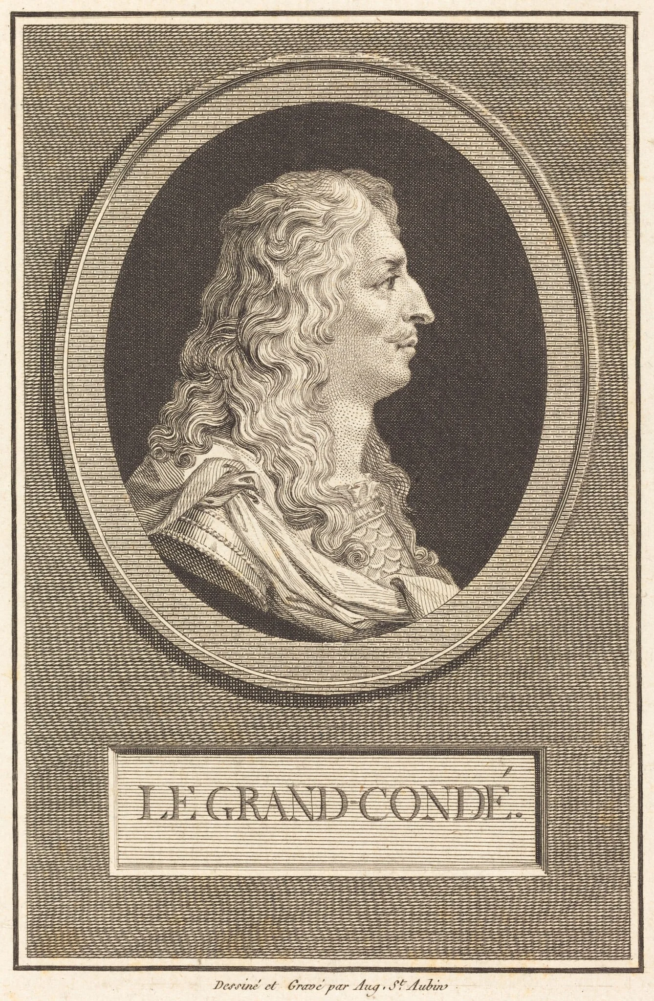 Le Grand-Conde, by Augustin de Saint-Aubin, ink, 1800