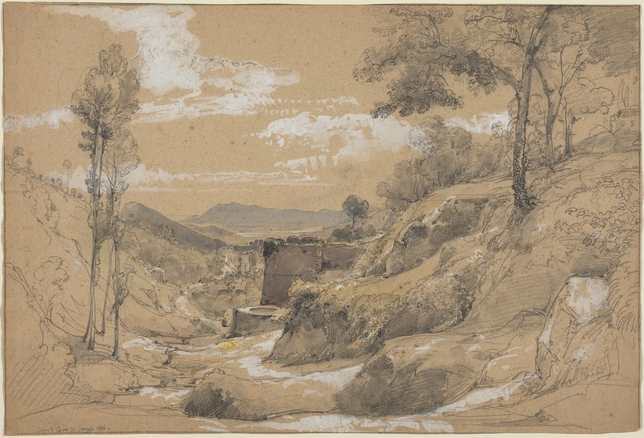 Corpo di Cava, by Eduard Agricola, graphite, 1844