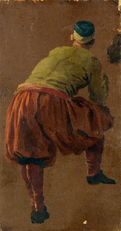 A Man, Perhaps a Gondolier, Seen from Behind