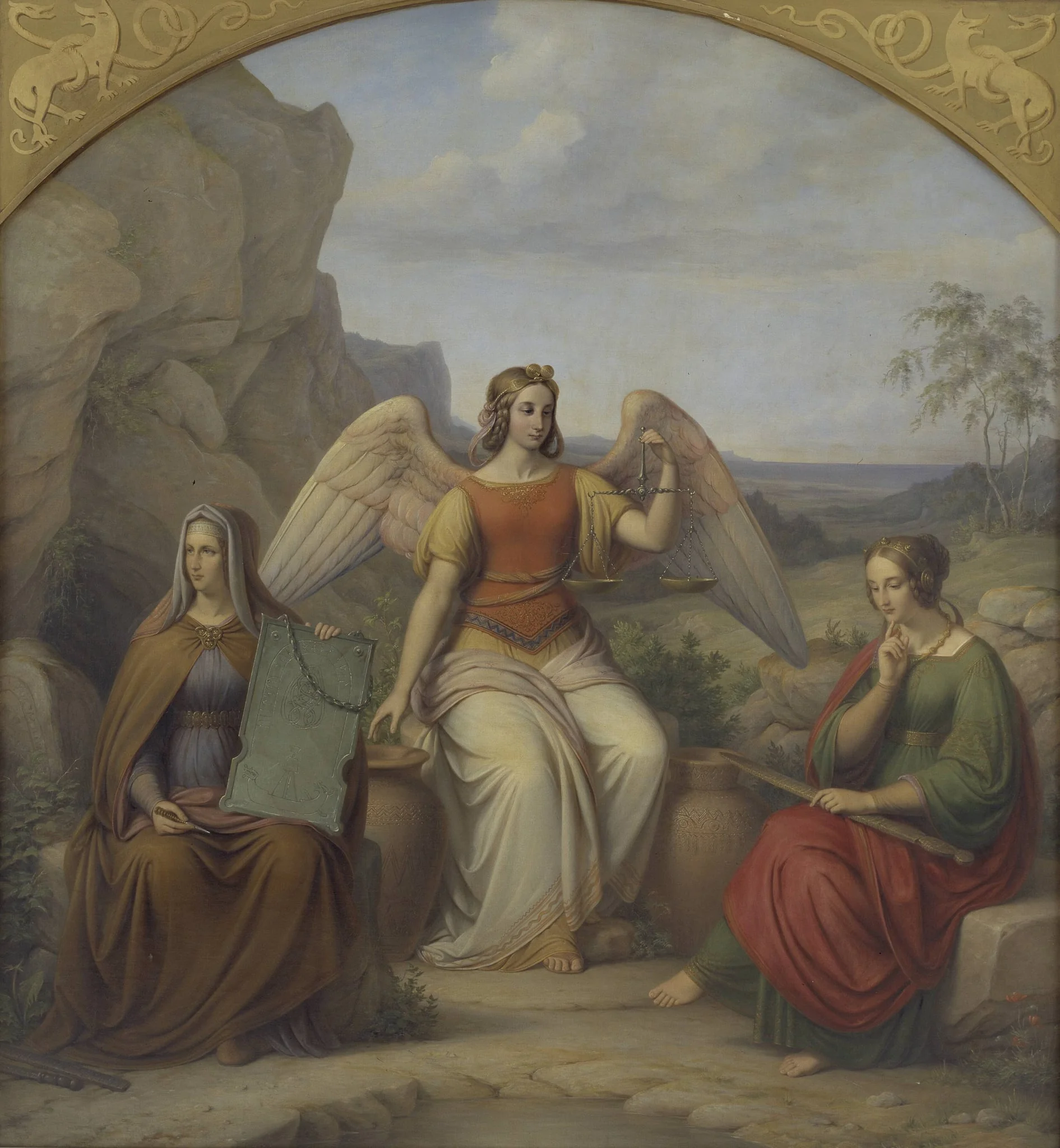 De tre norner, by Unknown, 1844