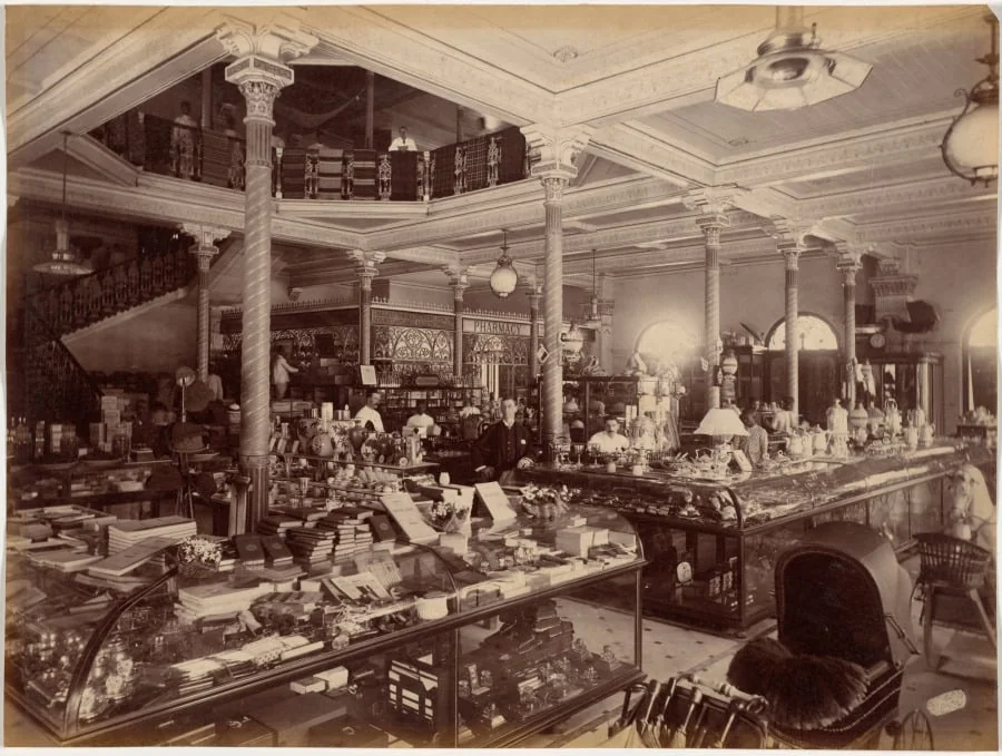 Treacher and Co.'s Shop in the Fort, Bombay, by Raja Deen Dayal, 1886