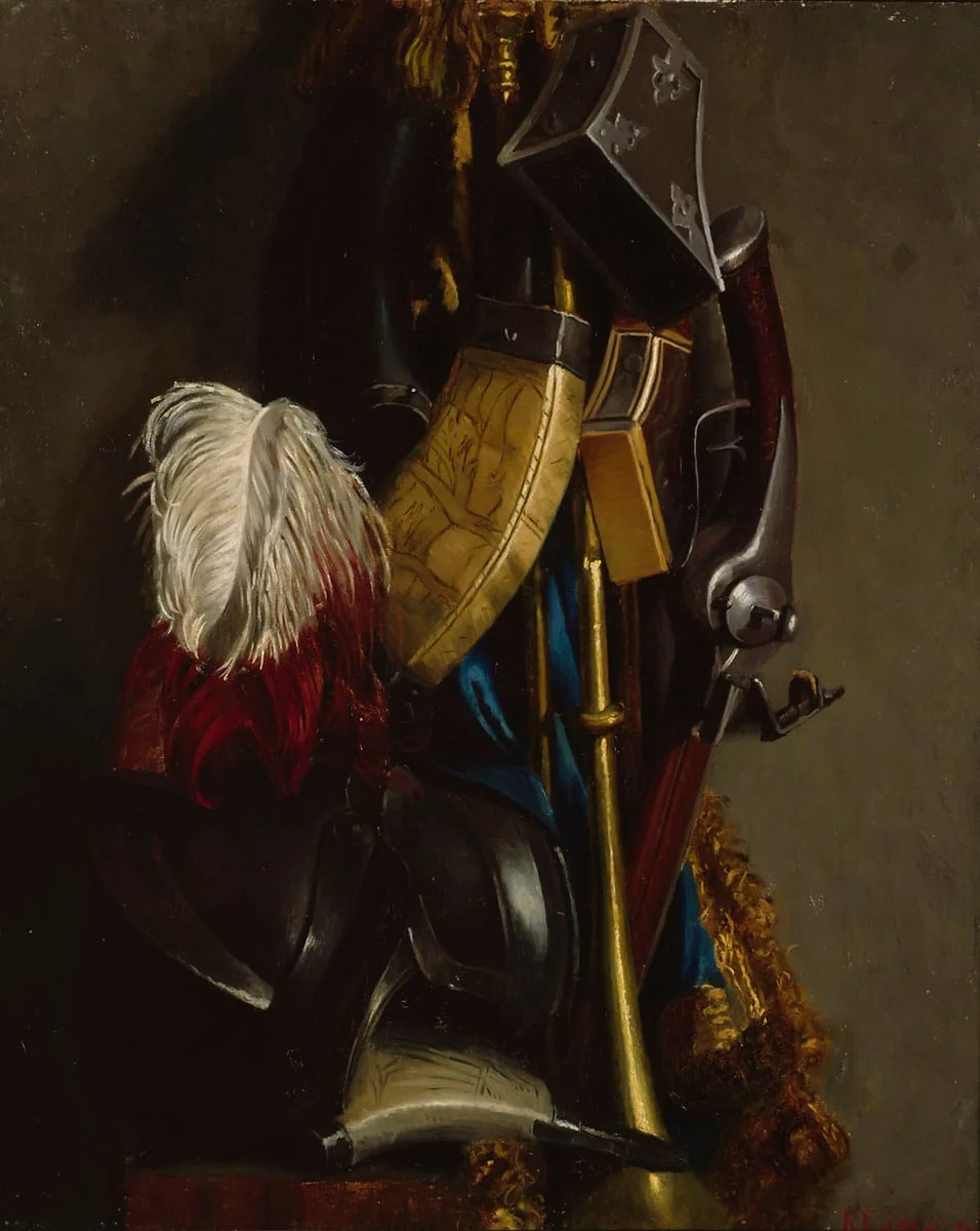 Metsästysasetelma, by Karl Jansson, unspecified, 1870