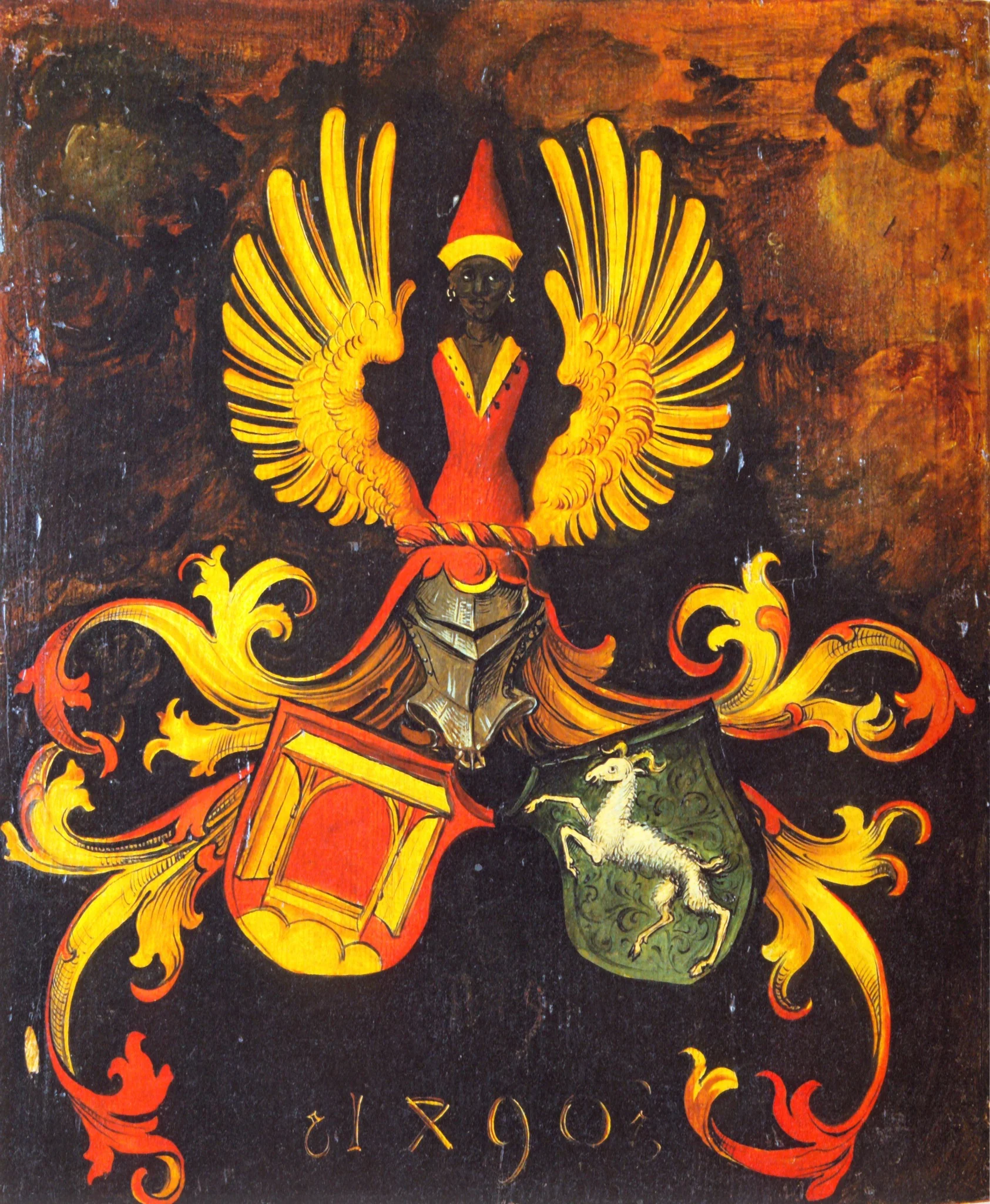 Marriage Coat of Arms of the Families Duerer and Holper. Verso of the Albrecht Dürer the Elder portrait