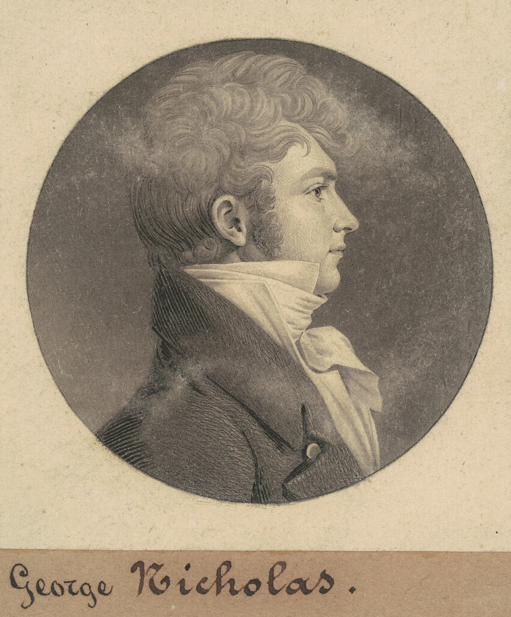 James Crenshaw Anthony, by Charles Balthazar Julien Févret de Saint-Mémin, ink, 1808