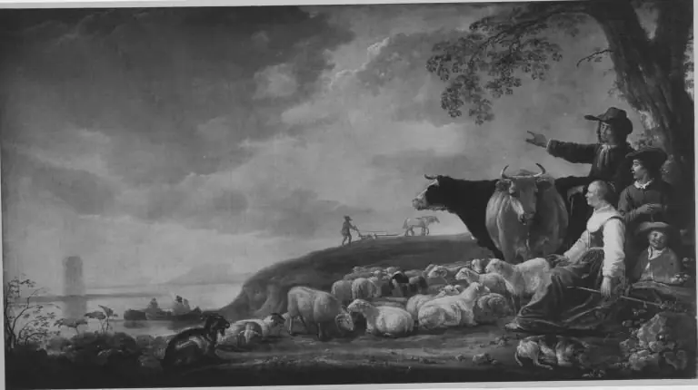 Landscape with fishermen and shepherds with their cattle