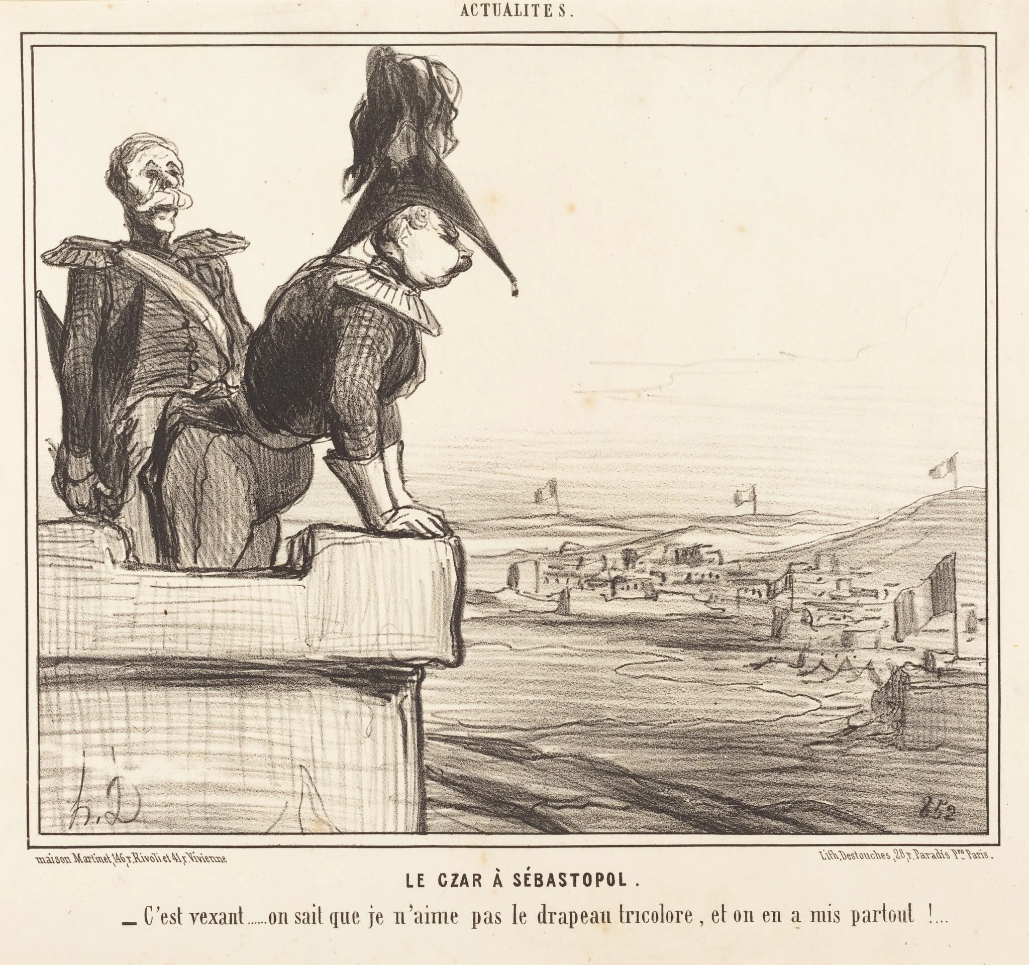 Le Czar a Sébastopol, by Honoré Daumier, ink, 1855