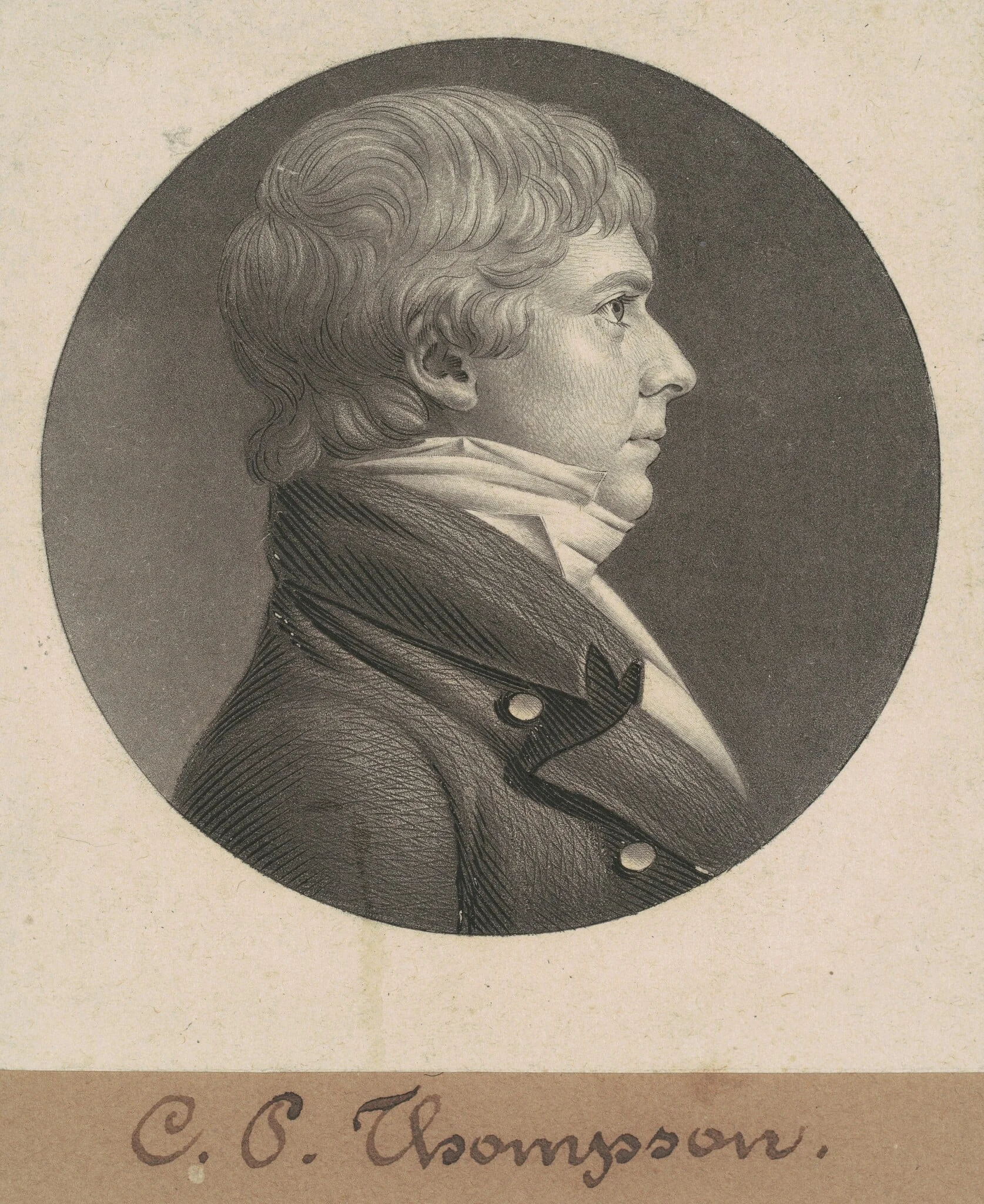 Samuel Hambleton, by Charles Balthazar Julien Févret de Saint-Mémin, ink, 1806