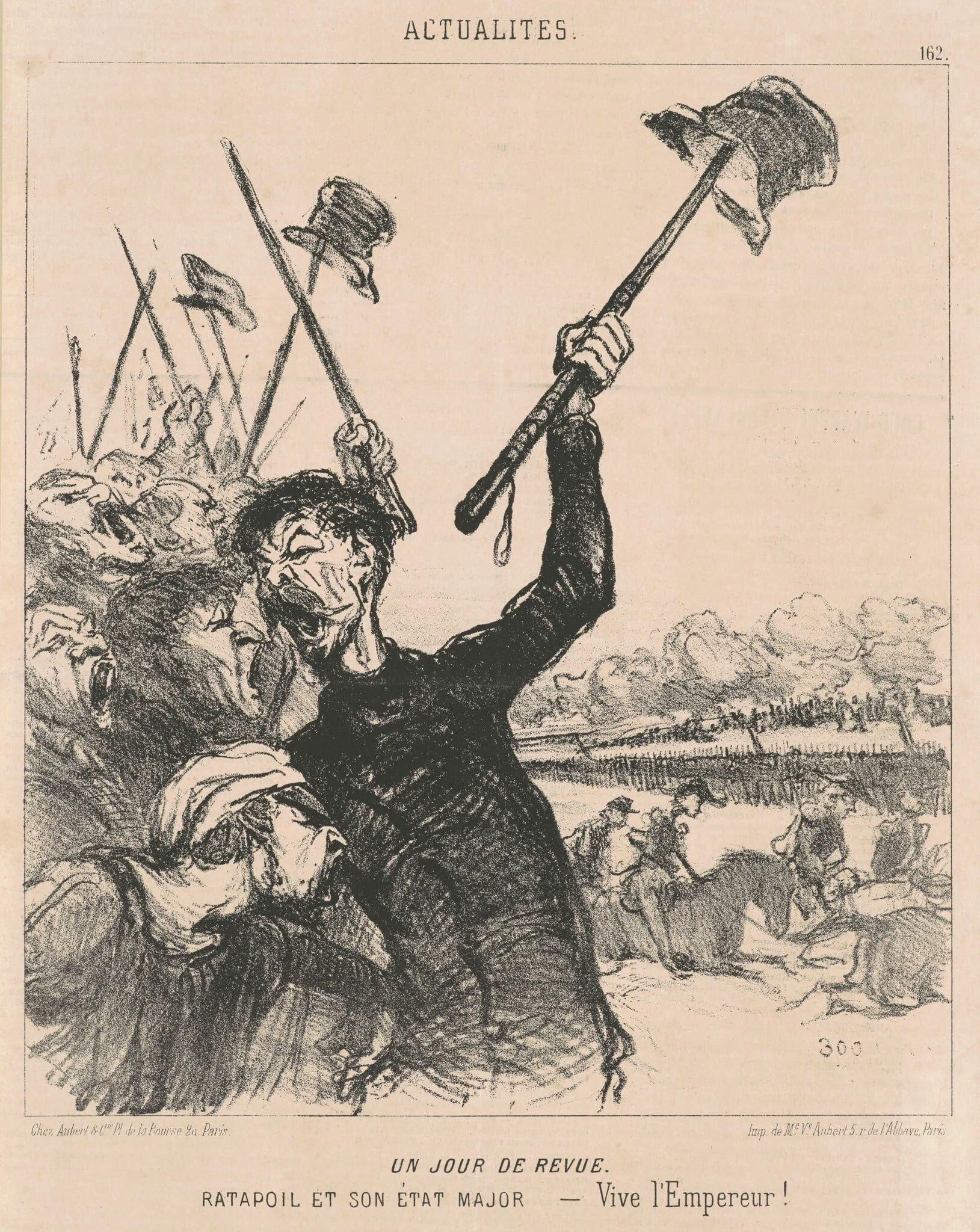 Un jour de revue, by Honoré Daumier, ink, 1851