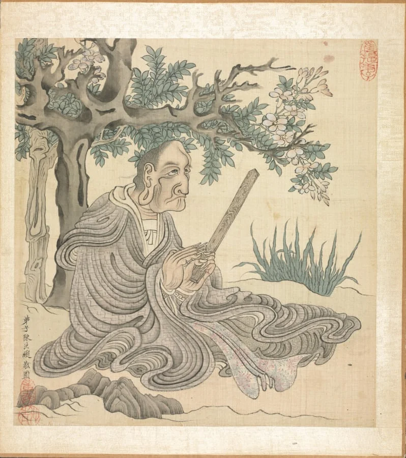 Paintings after Ancient Masters: A Lohan [after Guanxiu], by Chen Hongshou, unspecified, 1625