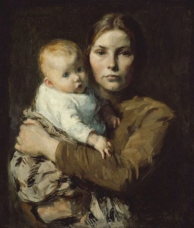 Mother and Child, by Gari Melchers, oil, 1906