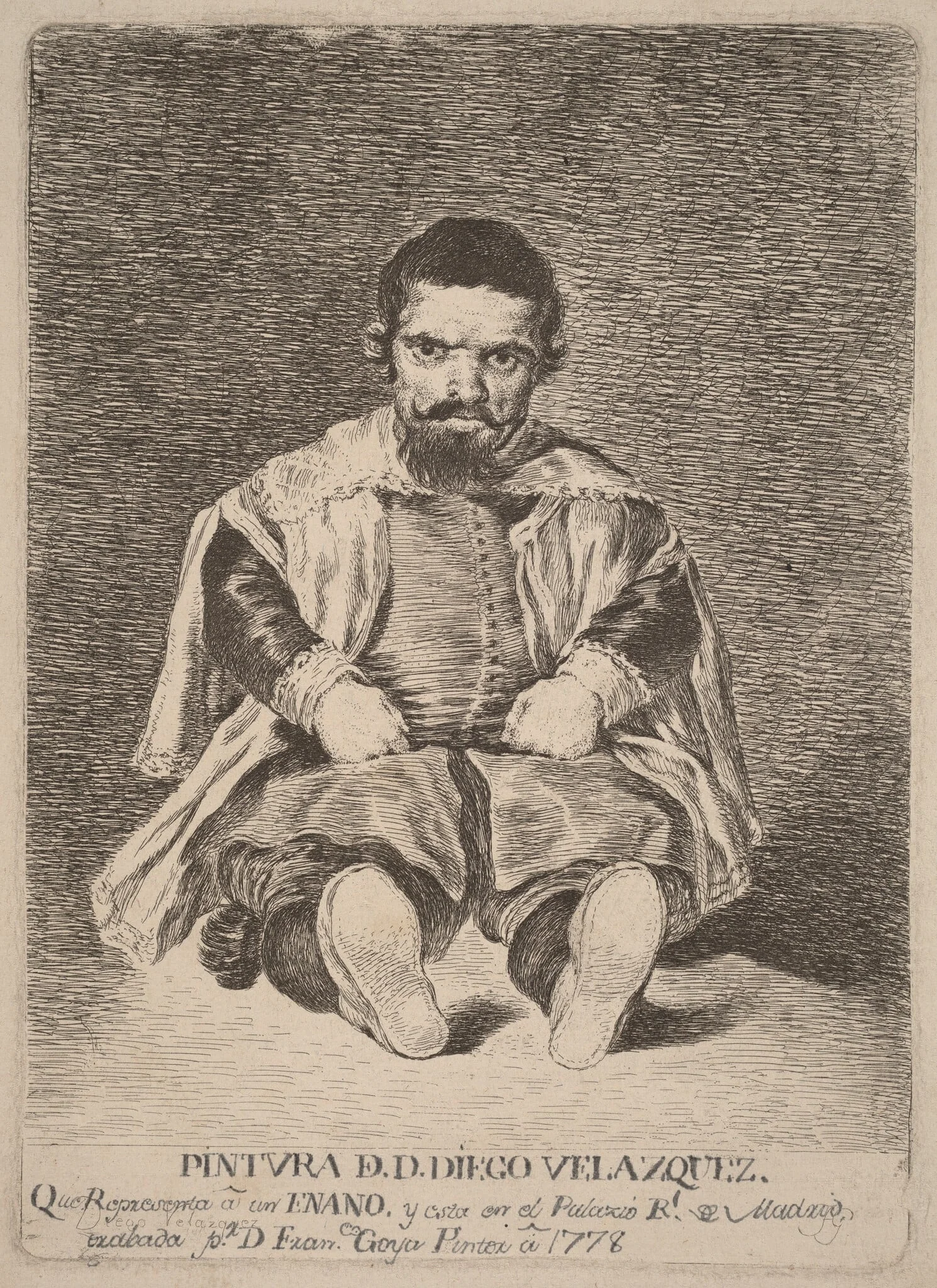 Un enano (A Dwarf), by Francisco Goya, ink, 1778