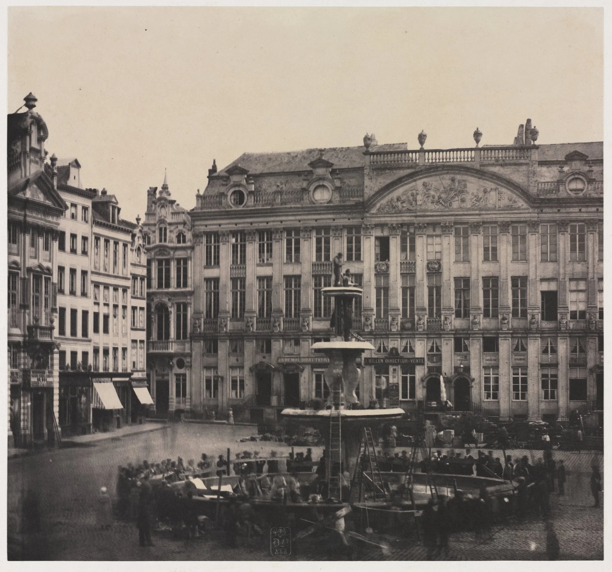 Untitled (Construction of Commemorative Fountain), by Louis Pierre Théophile Dubois de Nehaut, 1856