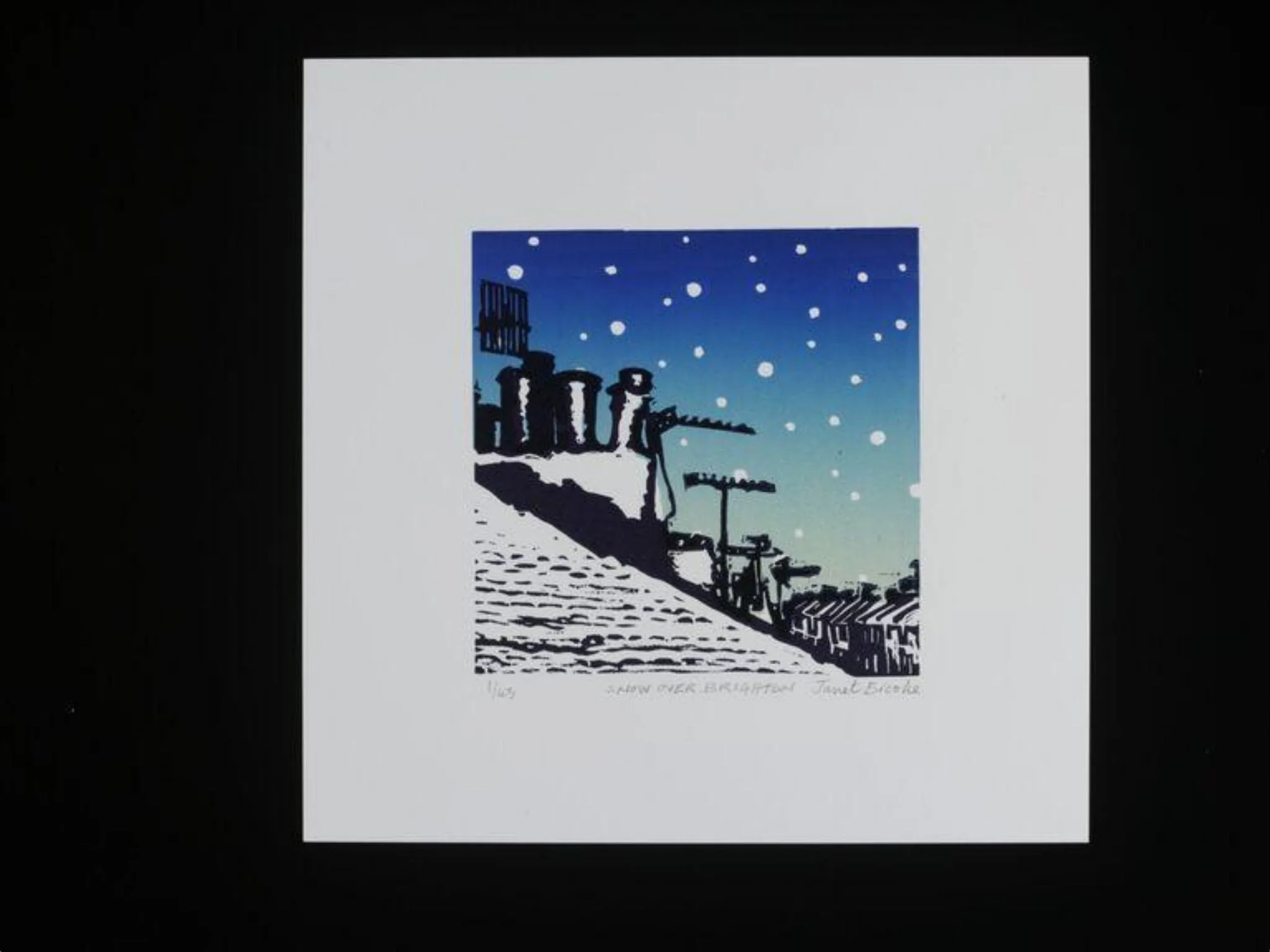 Snow over Brighton, by East London Printmakers, 2009