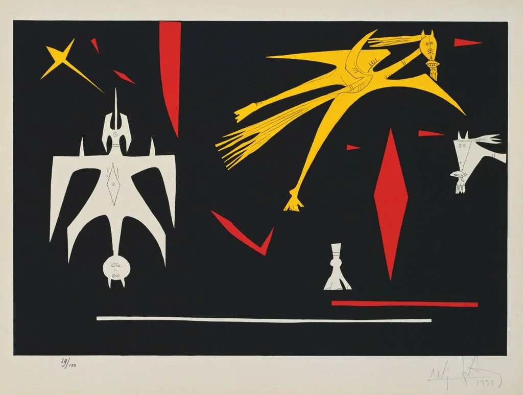 Untitled, by Wifredo Lam, ink, 1953