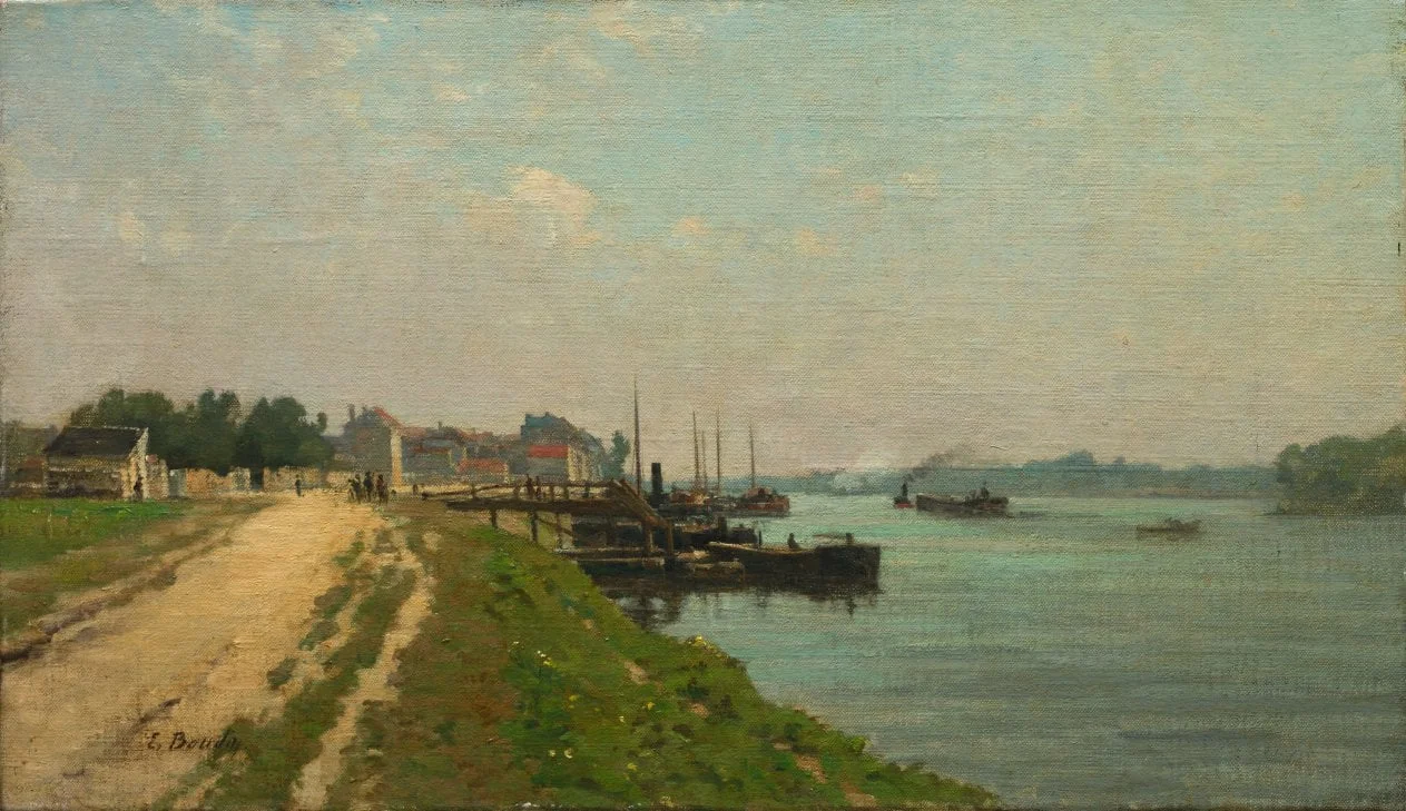 Banks of the Seine, by Unknown, unspecified, 1880