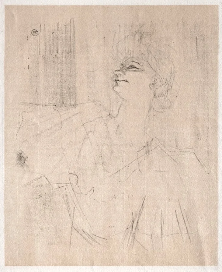 Yvette Guilbert:  à Ménilmontant, de Bruant, by Henri de Toulouse-Lautrec, 1898
