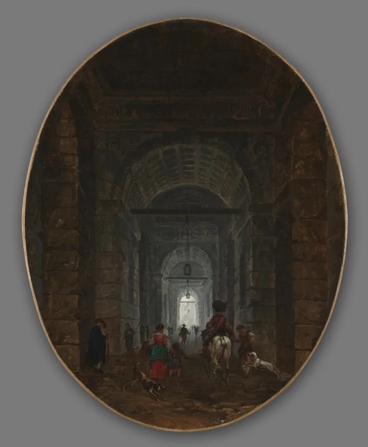 The Grotto of Posillipo, by Hubert Robert, unspecified, 1769