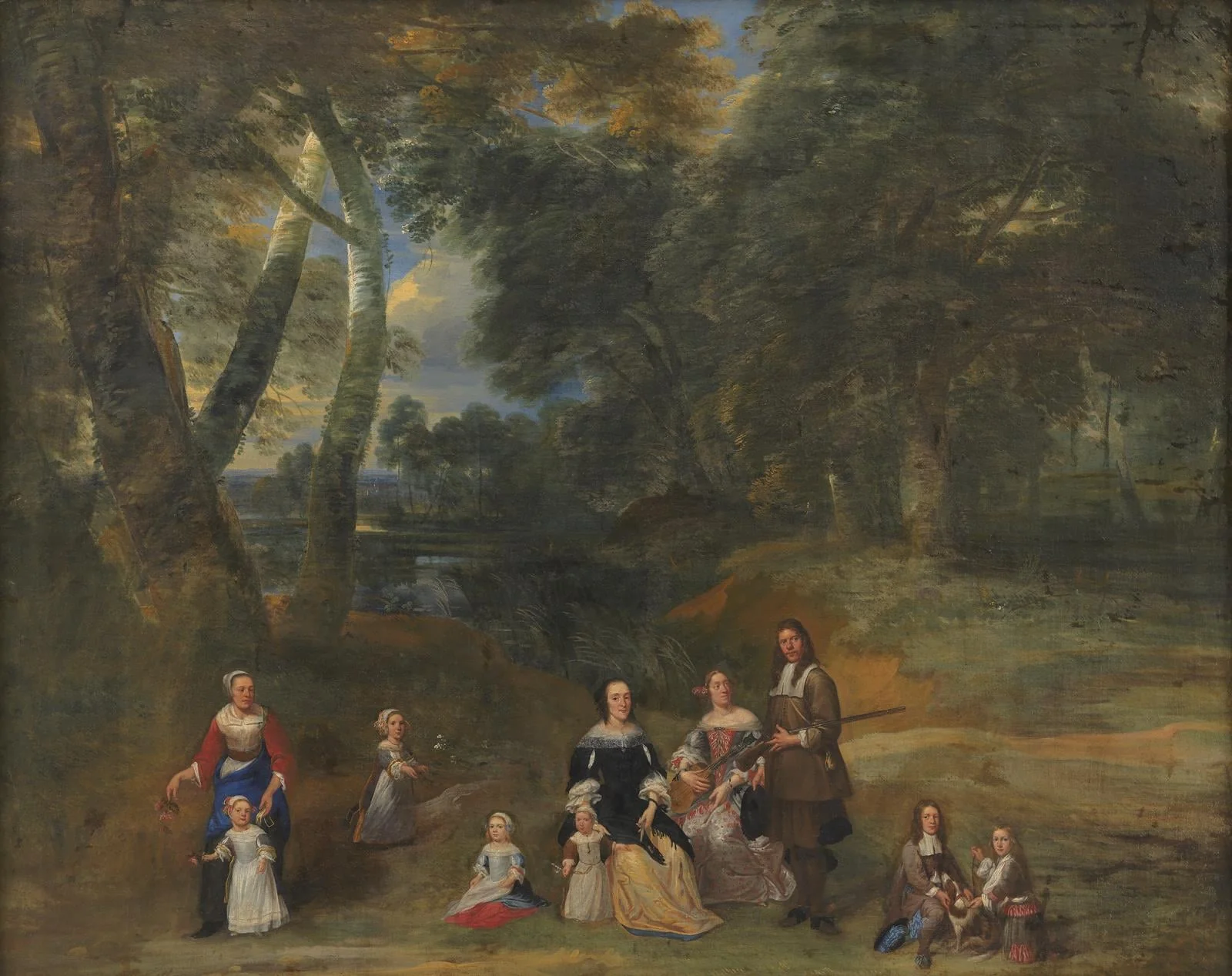 Family Group in a Landscape, by Unknown, unspecified, 1650