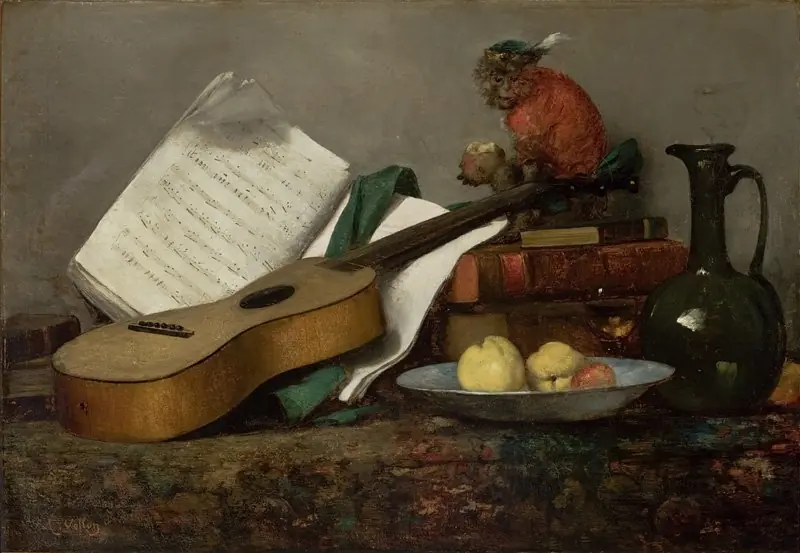 Still Life with a Monkey and a Guitar (Art and Gluttony)