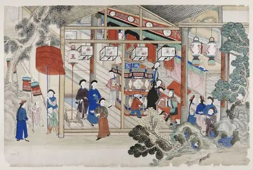 One scene of a wedding: the bride arriving at her new home