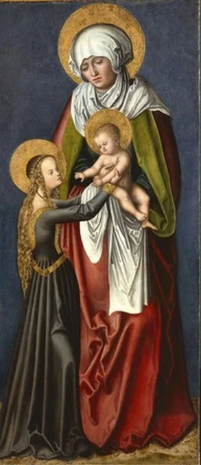 The Virgin and Child with St Anne, by Lucas Cranach the Elder, oil, 1515