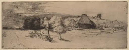 Landscape with Trees, Farm Buildings and a Tower