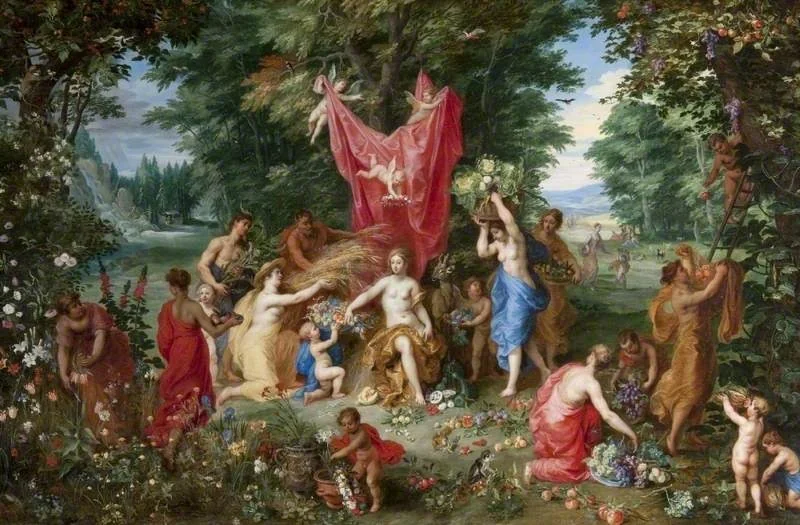 An Allegory of Abundance, by Hendrick van Balen the Elder, oil, 1631