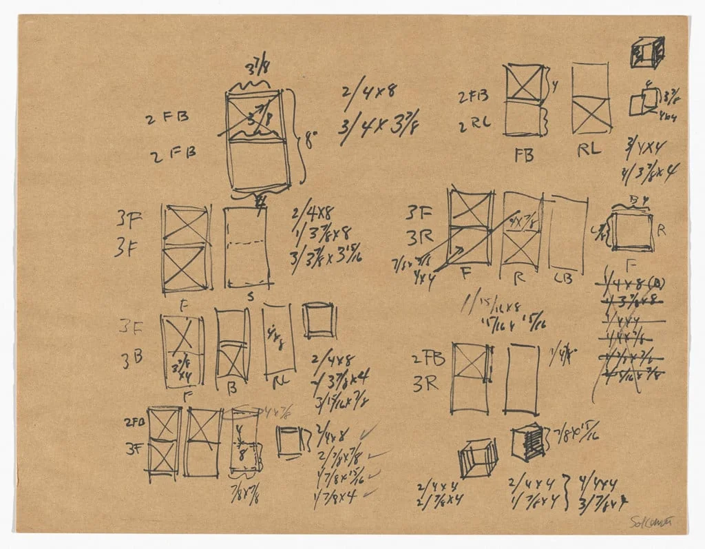 Untitled, by Sol LeWitt, graphite, 1977