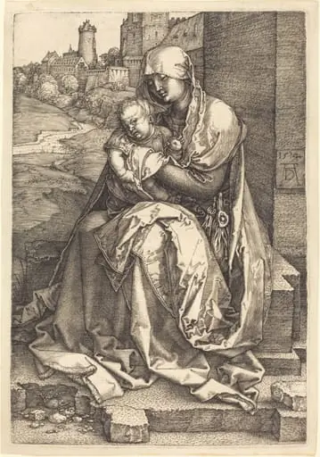 The Virgin and Child Seated by the Wall