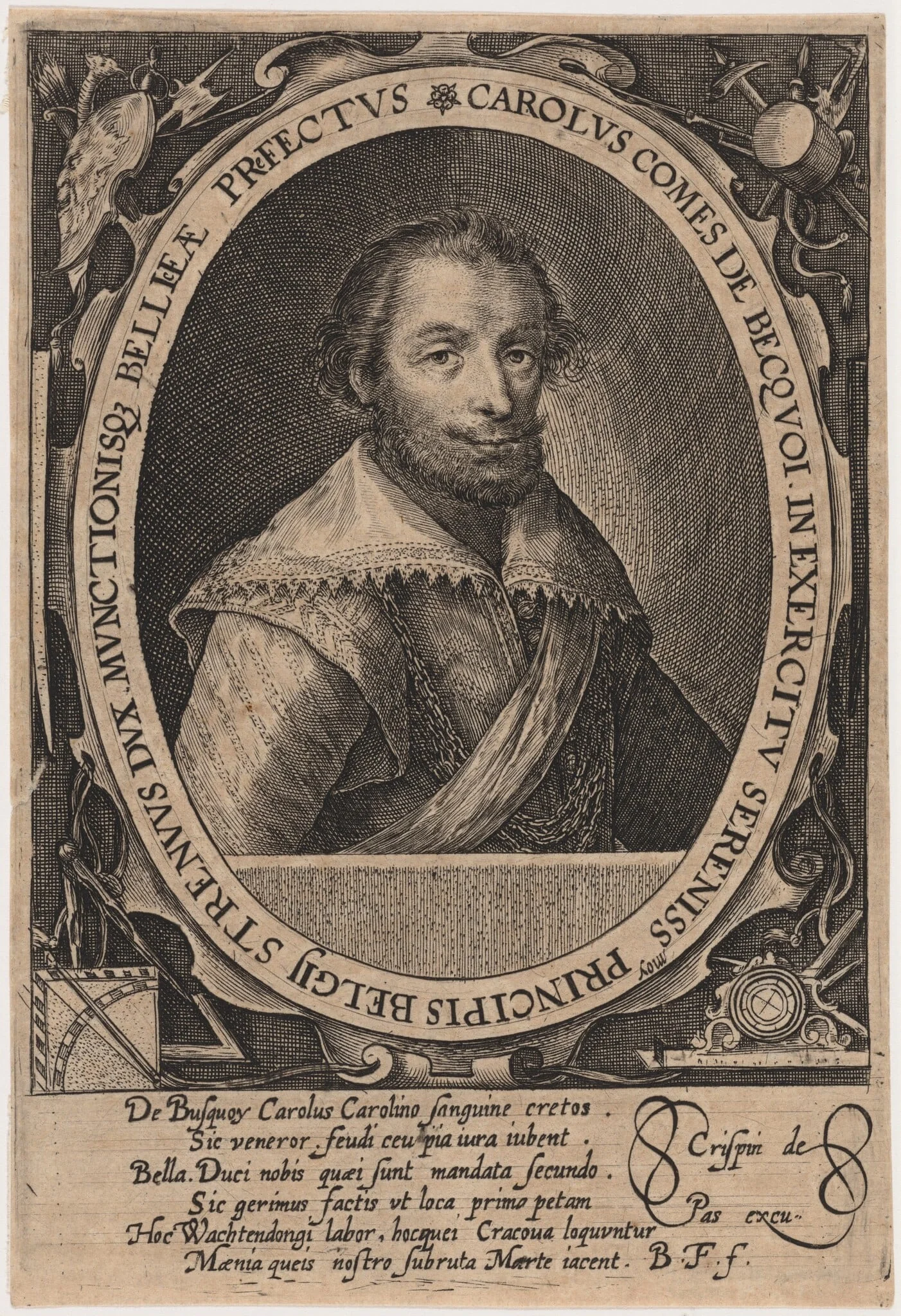Charles de Bucquoy, by Crispijn van de Passe I, ink, 1601