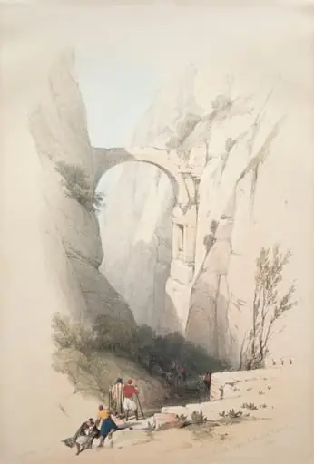 Triumphal Arch Crossing the Ravine Leading to Petra