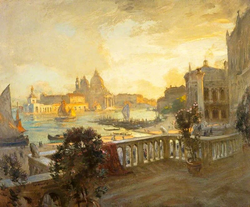 Entrance to the Grand Canal, Venice, by Charles Hodge Mackie, oil, 1912