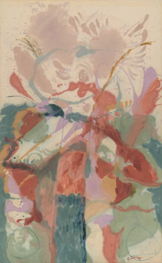 Untitled, by Helen Frankenthaler, oil, 1957