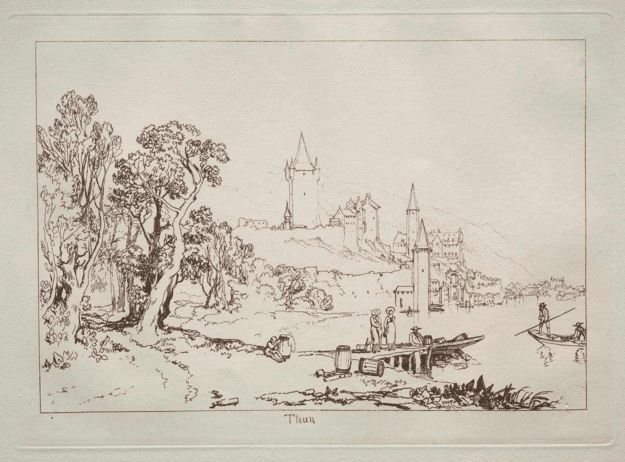 Liber Studiorum:  Ville de Thun, Switzerland, by Joseph Mallord William Turner, 1823