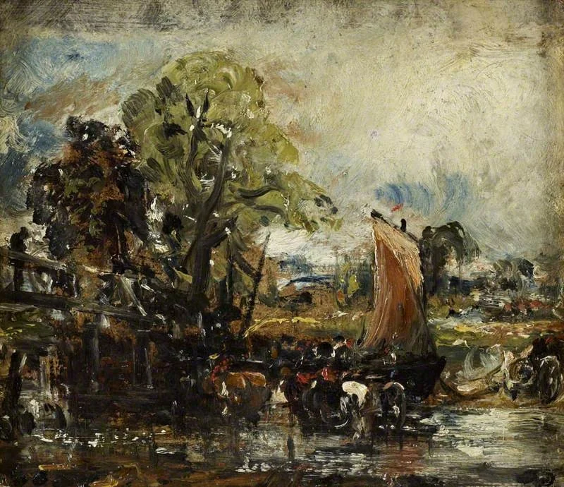 On the Stour (Reverse: Study of Cows)