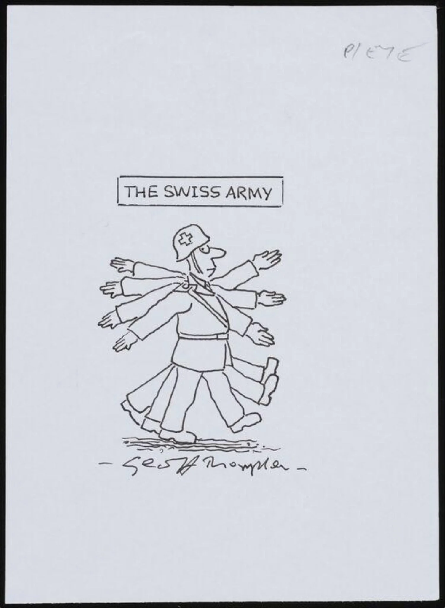 The Swiss Army, by geoff thompson, 2016