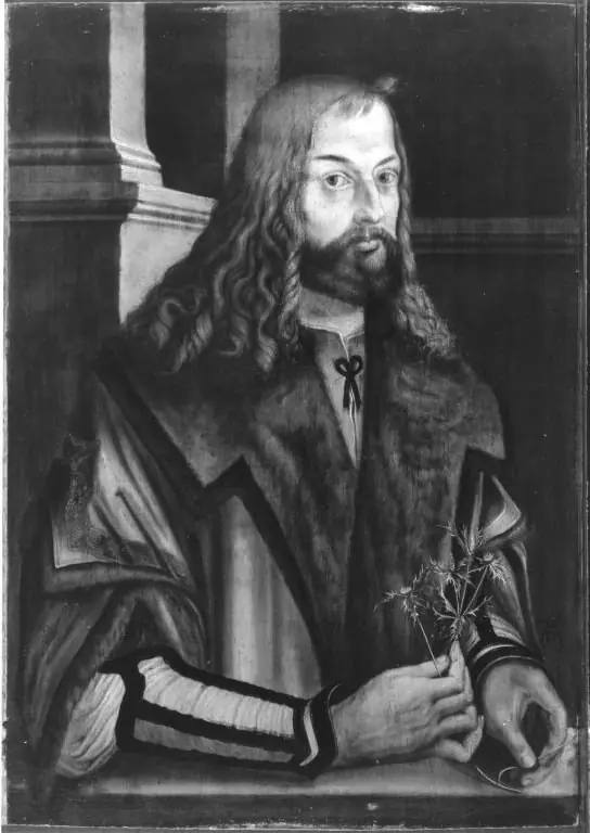 Self-portrait with thistle
