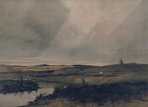 Moor with windmill