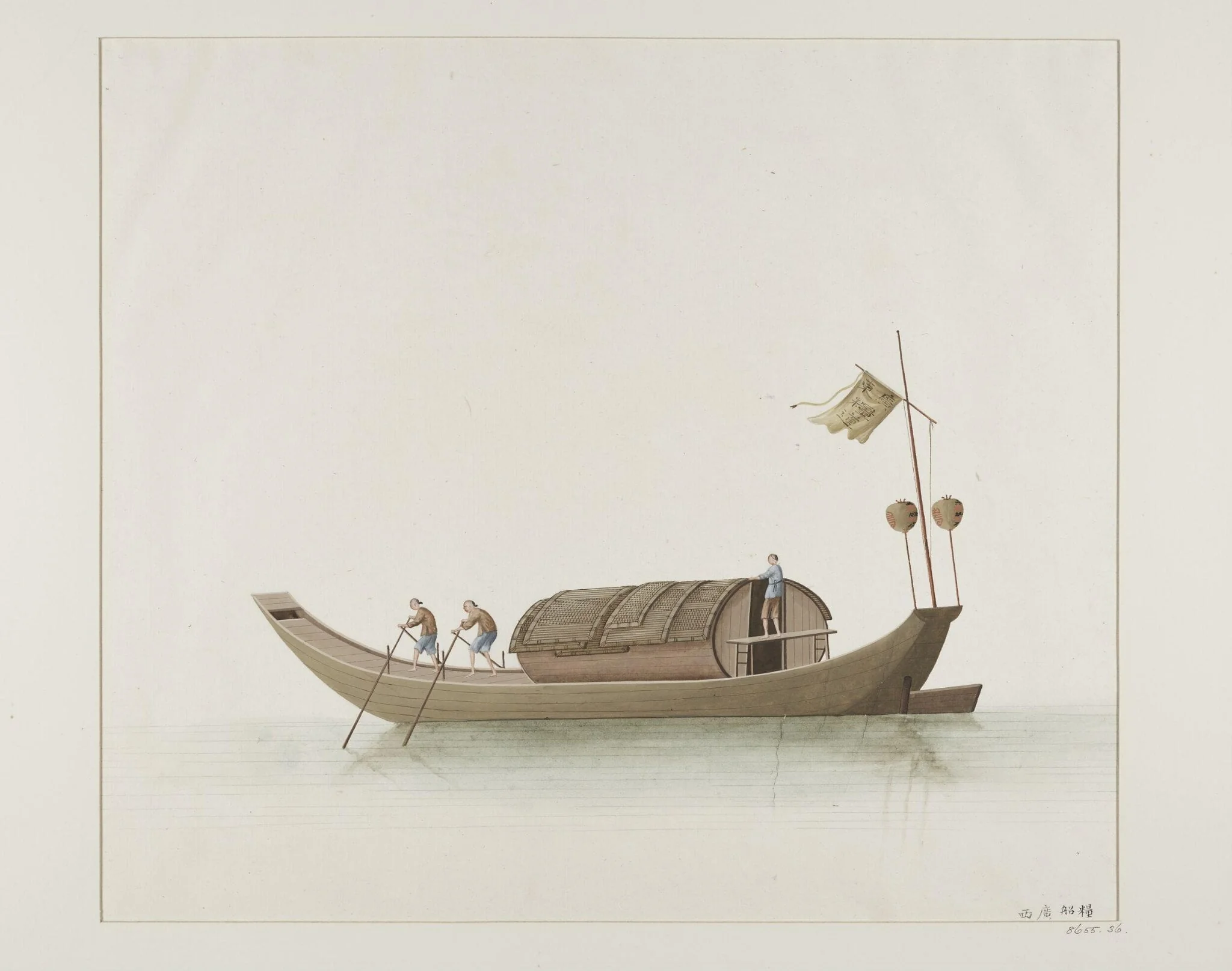 Guangxi Grain Boat, by Unknown, paint, 1810