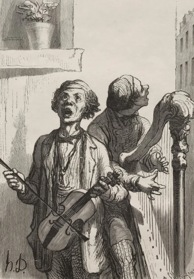 Street Singers, by Honoré Daumier, 1862