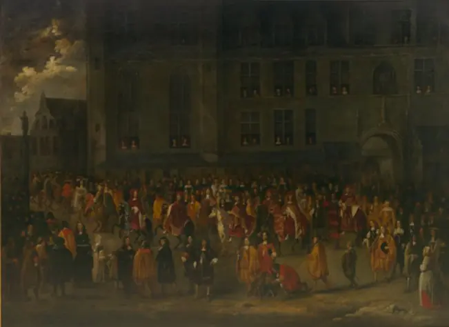 Cavalcade of the Knights of the Golden Fleece leaving the Palace of Brussels