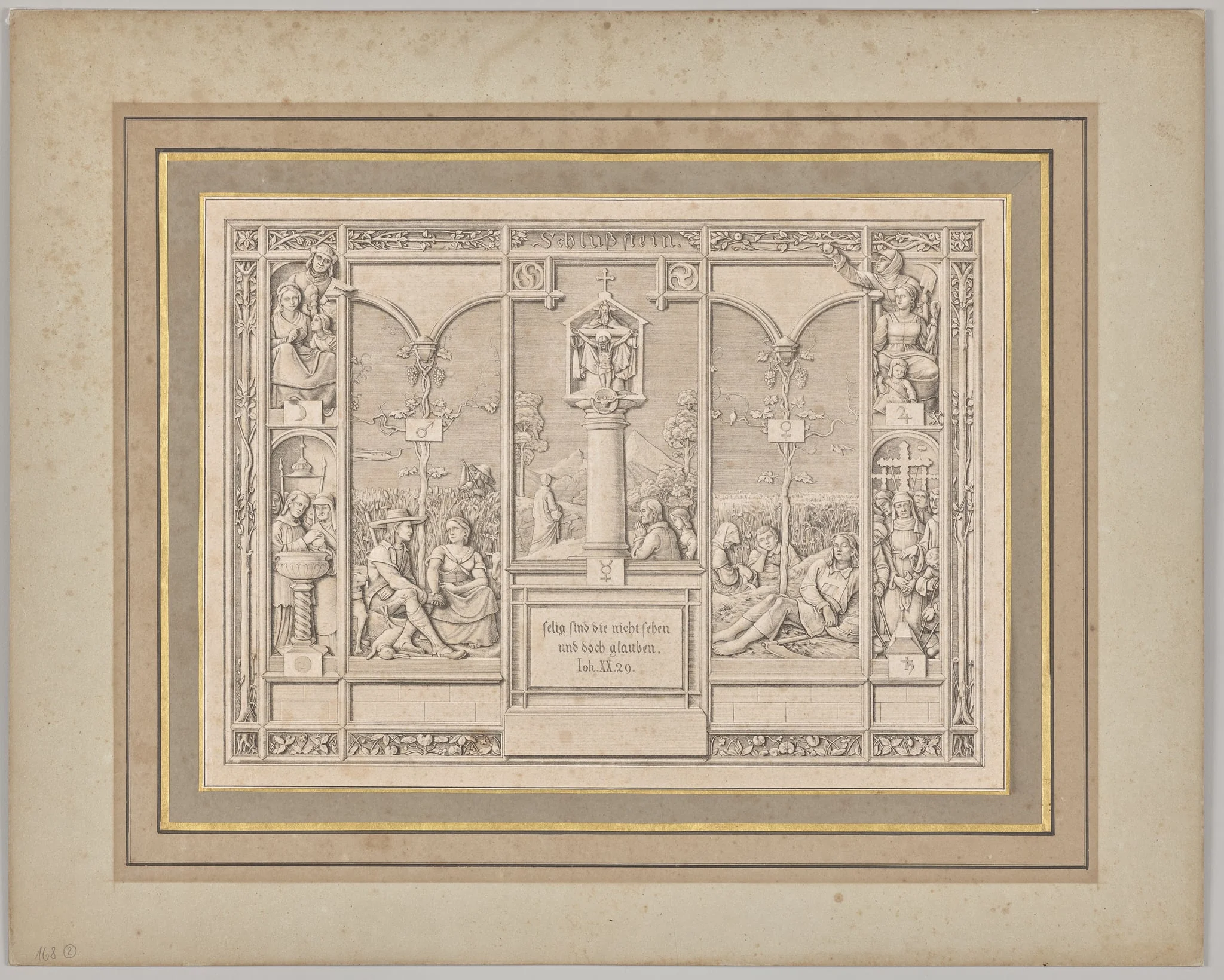 Capstone. John XX, 29, by Ferdinand Olivier, 1820