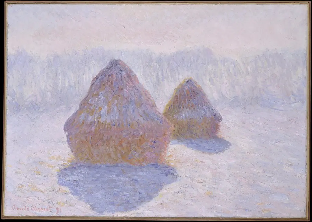 Haystacks (Effect of Snow and Sun)