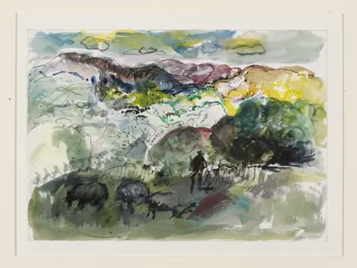 Landscape with sheep