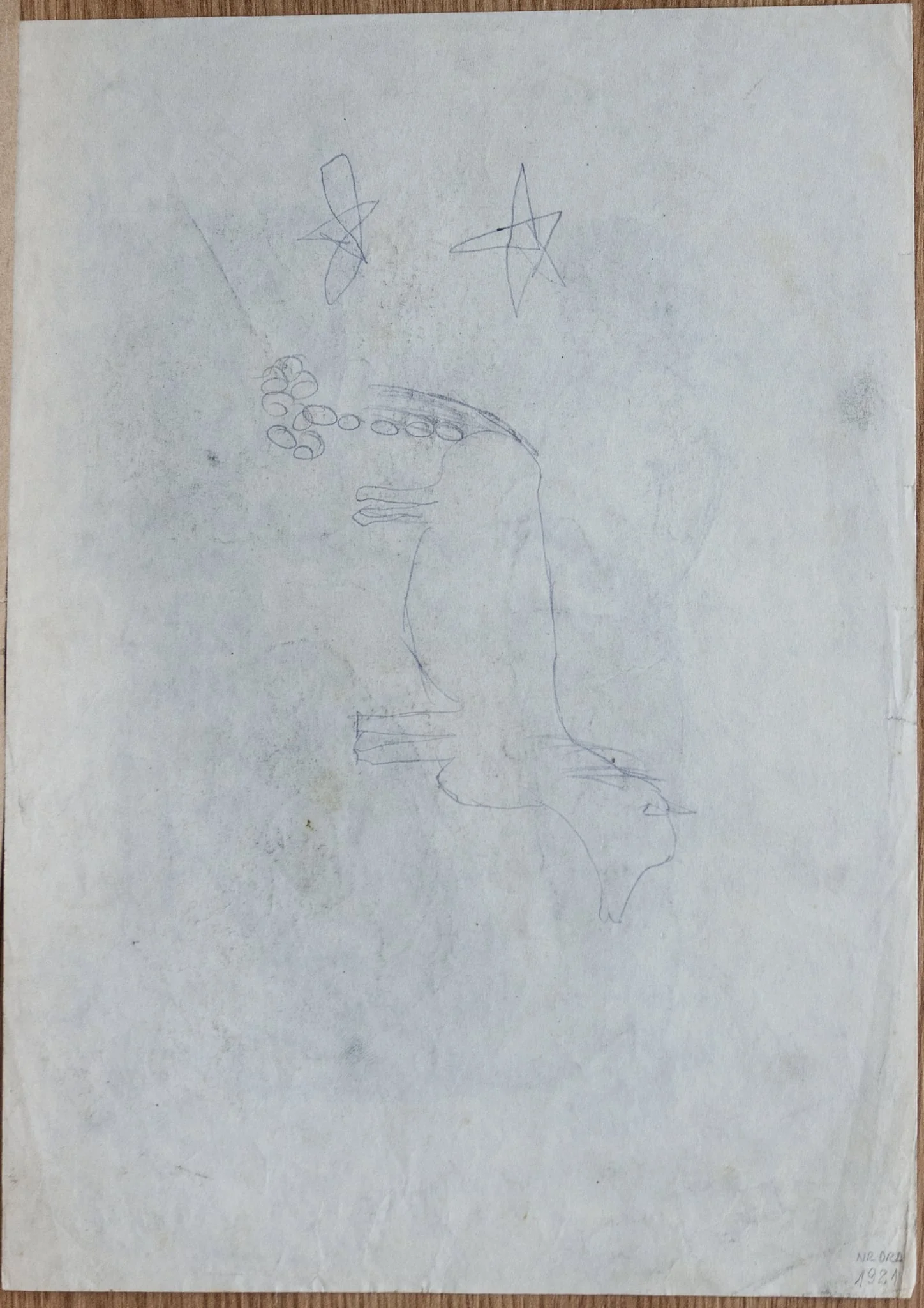 Desen după o poză din Tahiti, by Teodor Hrib, 1950