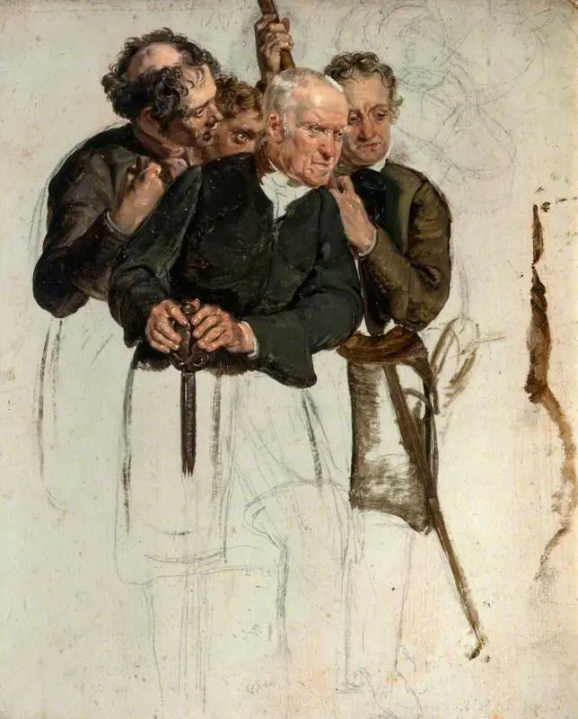 Four Standing Men (study for 'The Covenanters' Baptism')