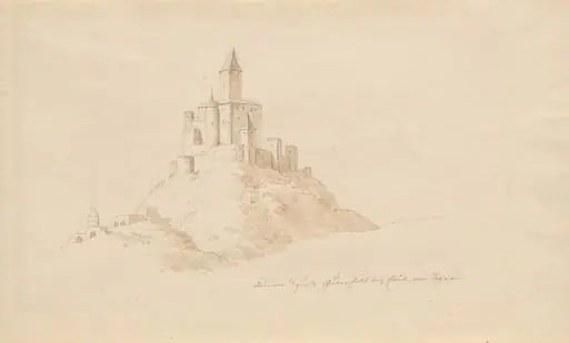 Das alte Schloss Gutenfeis bei Caub am Rhein
