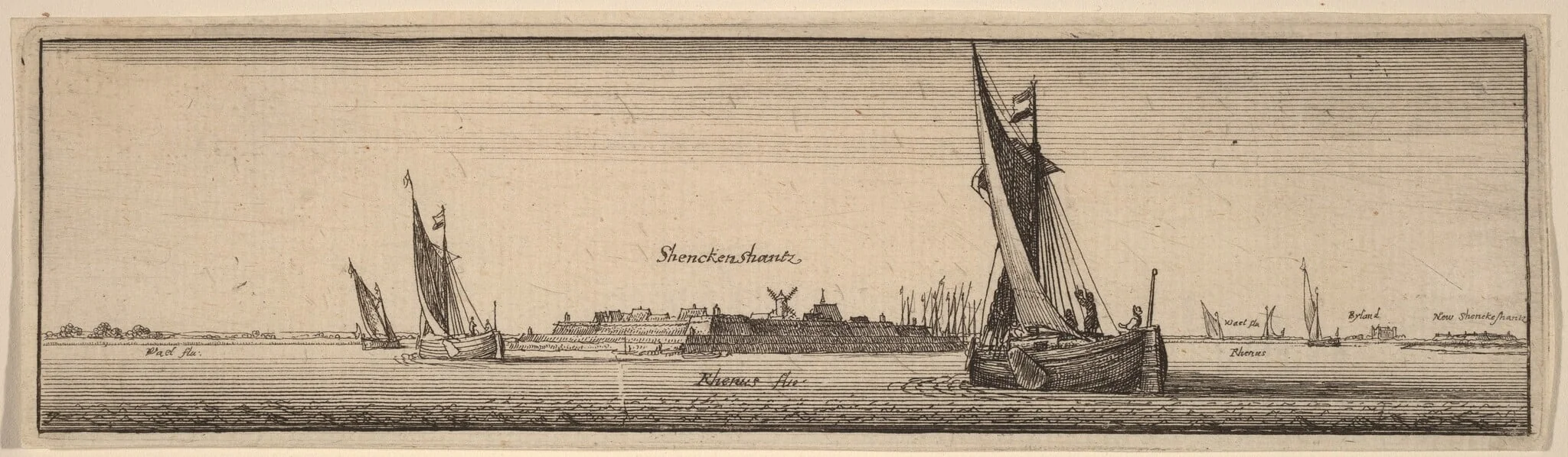 Schenkenschanz, by Wenceslaus Hollar, ink, 1632