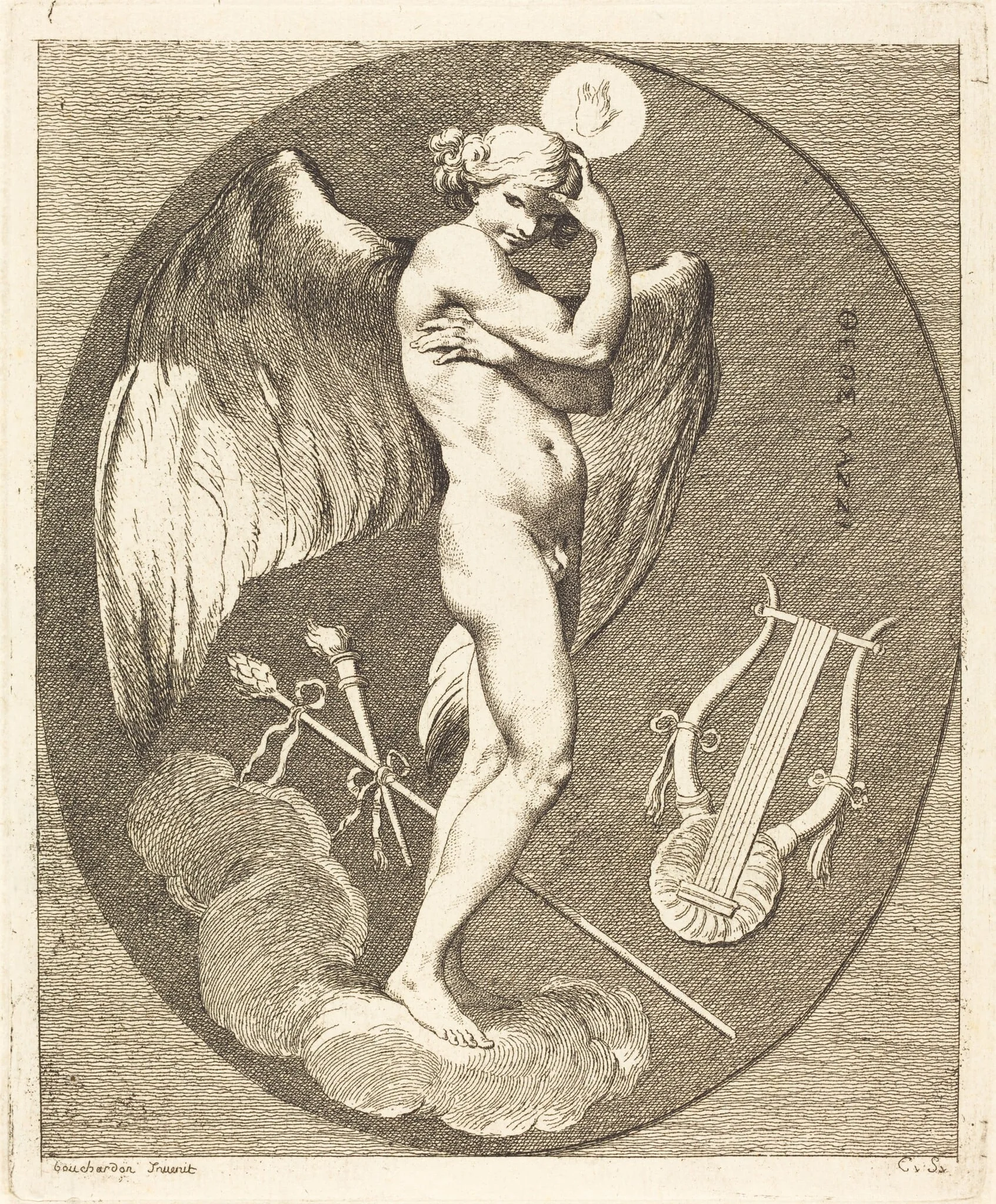 Apollo, by Anne-Claude-Philippe de Tubières, comte de Caylus, ink, 1728