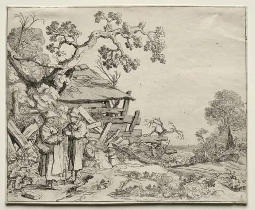 Landscape with Two Peasants Conversing